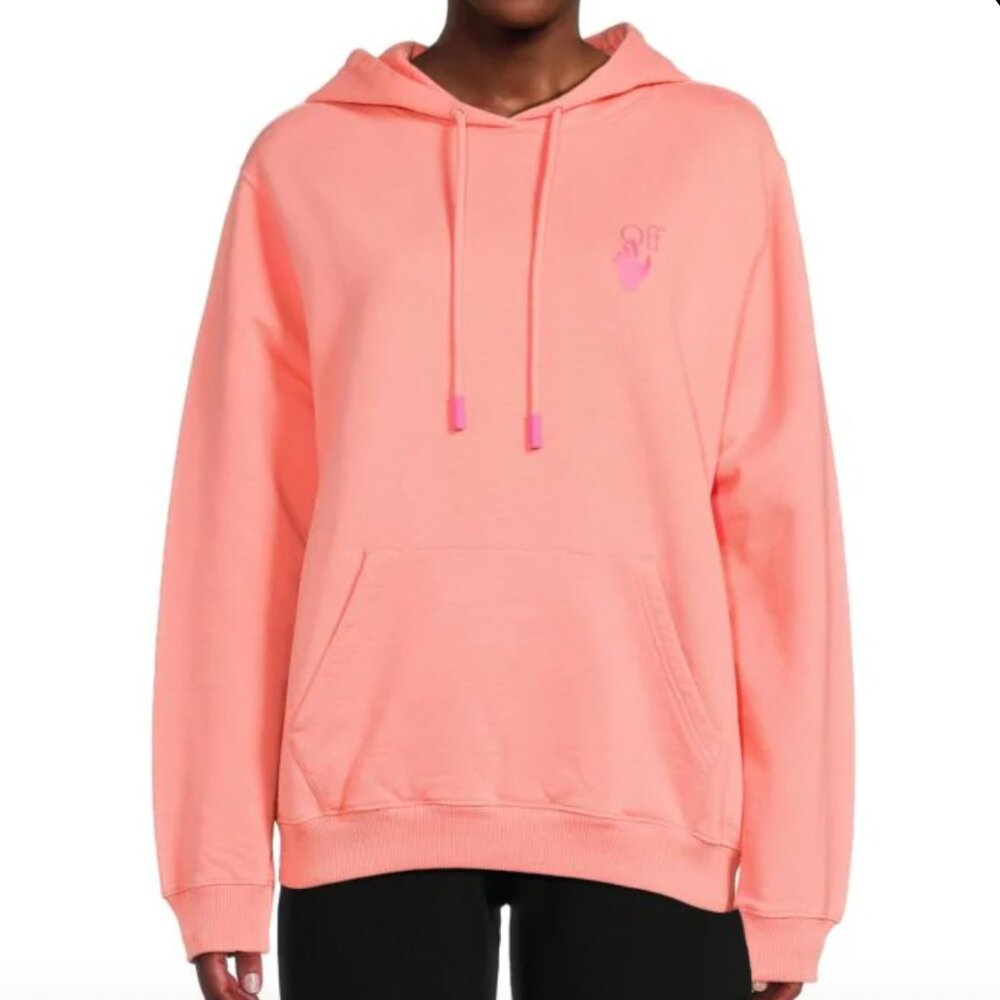 Off-White Coral Hooded Sweatshirt Size XS (oversized, fits like S) NWOT